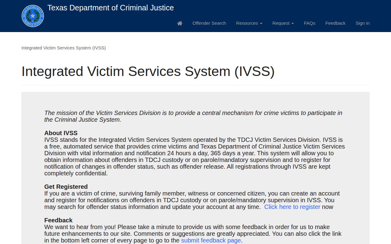 Burnet County TDCJ IVSS inmate check login